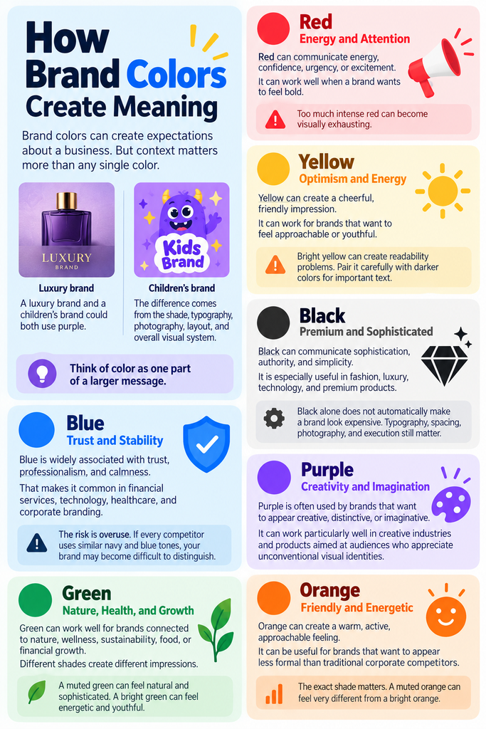 how brand colors create meaning infographic skilladvisor.online